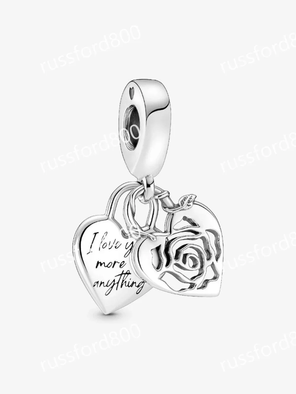 Pandora Rose Heart Padlock Dangle Charm